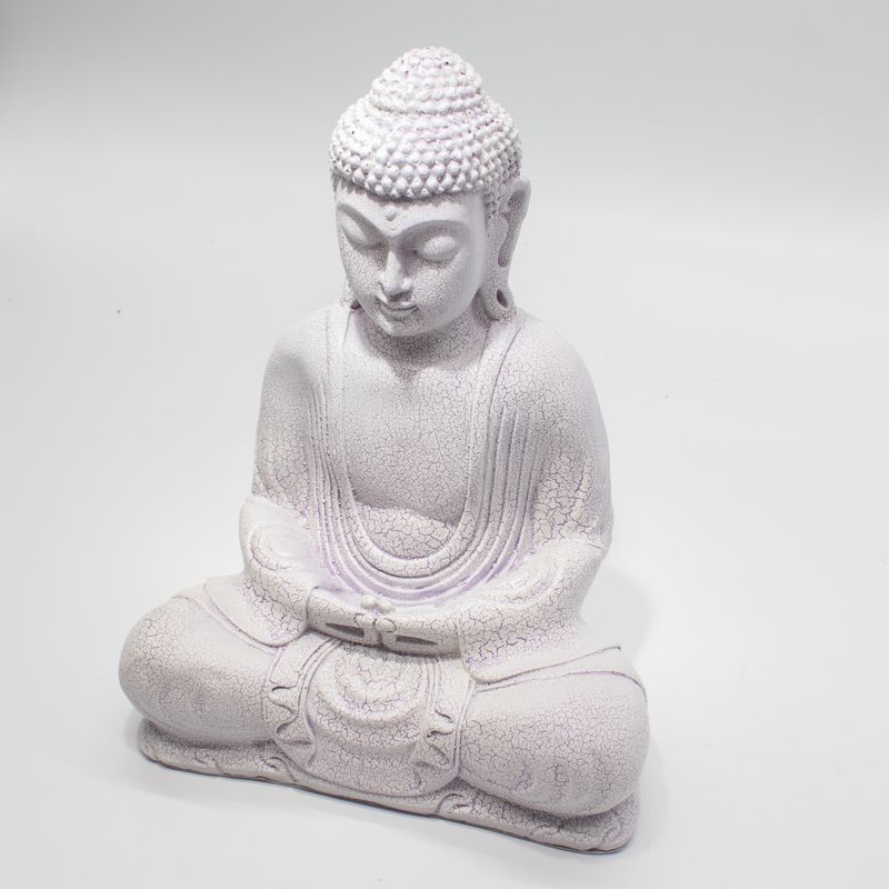 Meditation Buddha-Lampe Lavendel-Krakelee - Ovaler Stand