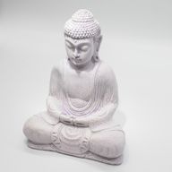 Meditation Buddha-Lampe Lavendel-Krakelee - Ovaler Stand