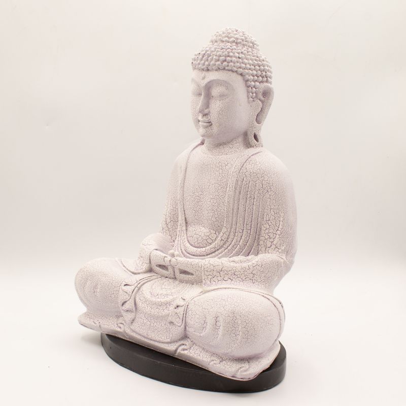 Meditation Buddha-Lampe Lavendel-Krakelee - Ovaler Stand