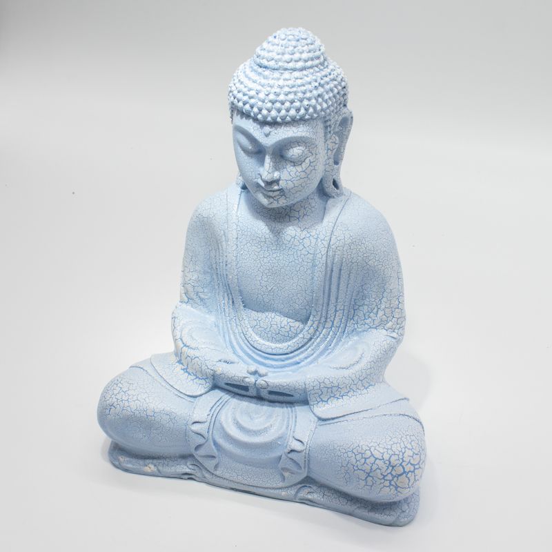 Meditation Buddha-Lampe Himmelblau - Ovaler Stand