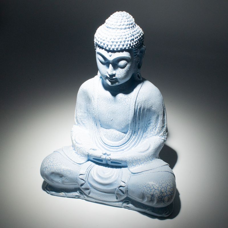 Meditation Buddha-Lampe Himmelblau - Ovaler Stand