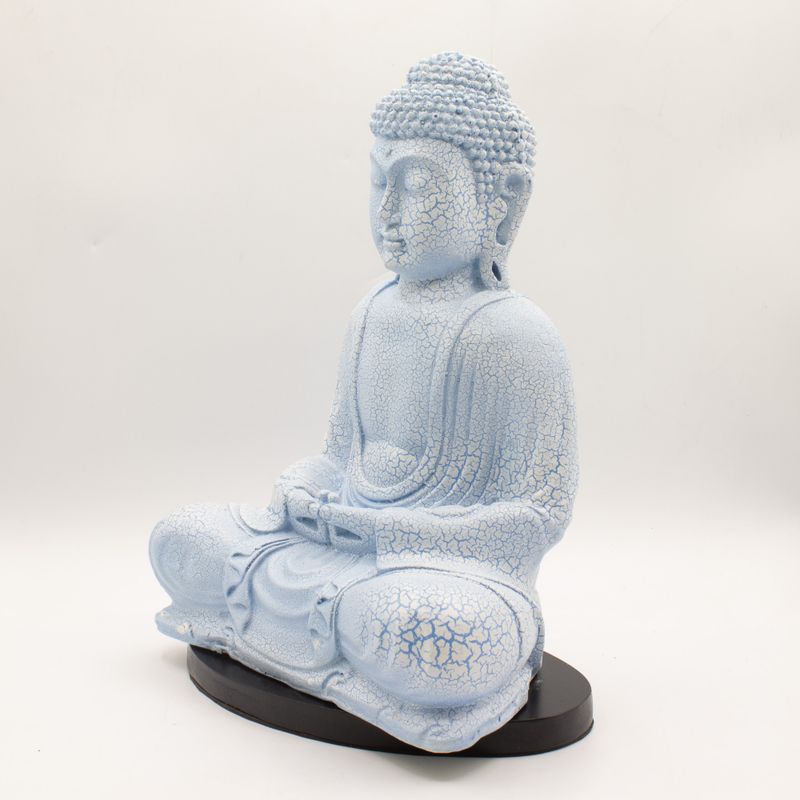 Meditation Buddha-Lampe Himmelblau - Ovaler Stand