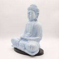 Meditation Buddha-Lampe Himmelblau - Ovaler Stand