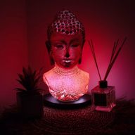 Buddha-Büste-Lampe Molton Lava - Ovaler Stand