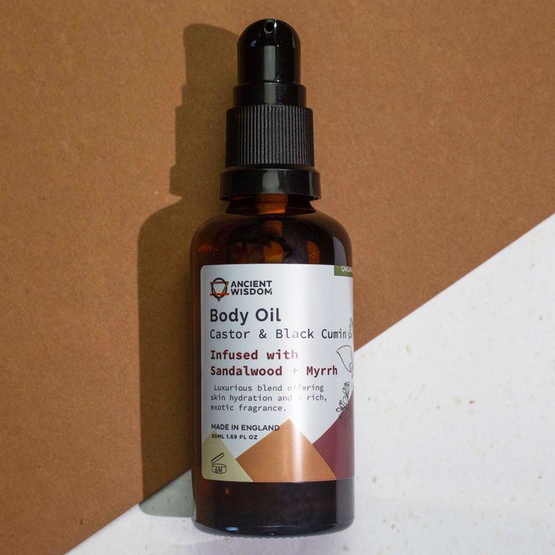 Bio-Körperöl 50 ml – Sandelholz und Myrrhe
