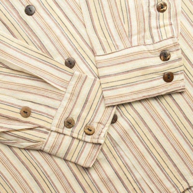 Nomad Sari Großvaterhemd - Braun-Beige - Mittel