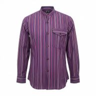 Nomad Sari Großvaterhemd - Schwarz Lila - Medium
