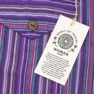 Nomad Sari Großvaterhemd - Schwarz Lila - Medium