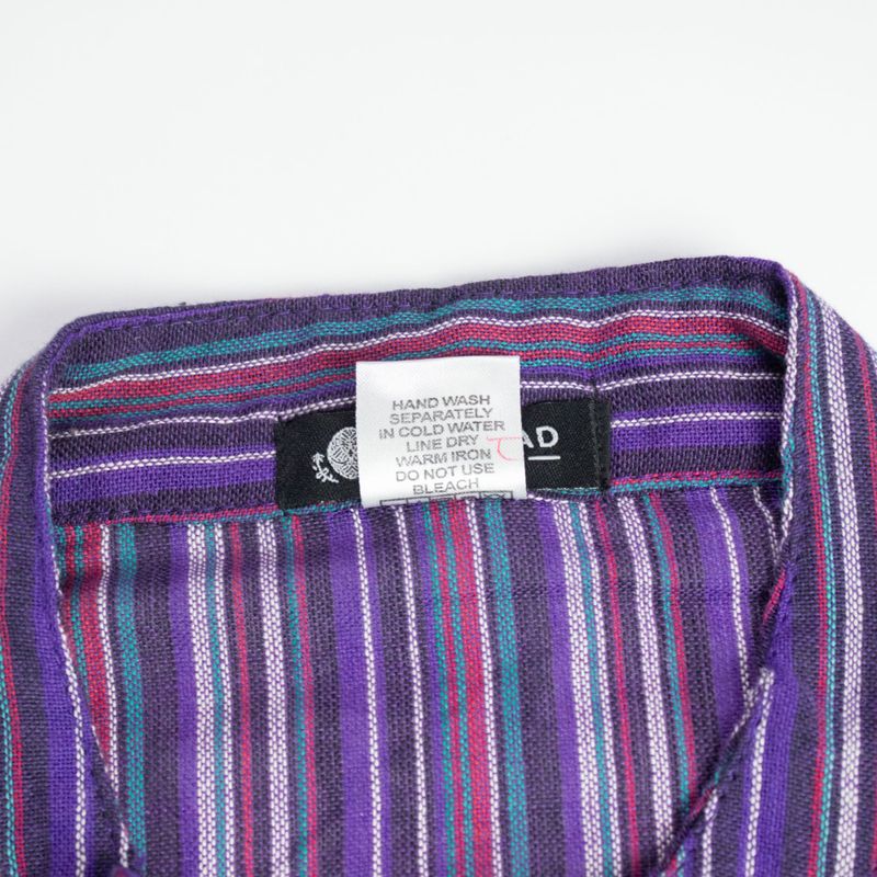 Nomad Sari Großvaterhemd - Schwarz Lila - Medium