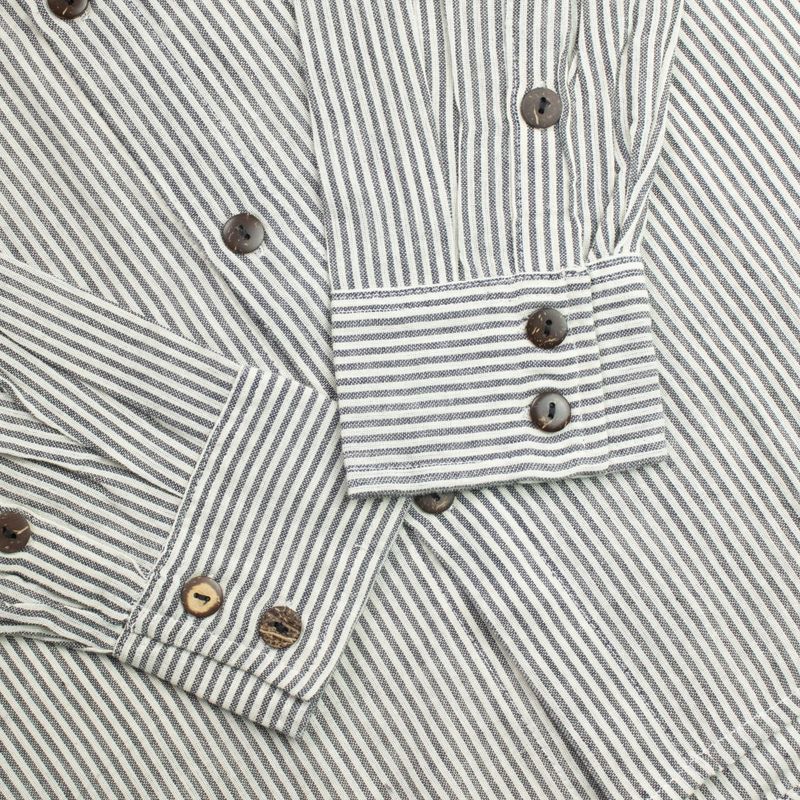 Nomad Sari Grandad Hemd - Grau Stein - Medium