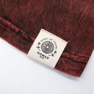 Nomad Sari steingewaschene Baumwoll-T-Shirt - Drachen-Mandala - Burgunderrot - Klein