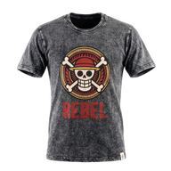 Nomad Sari Stonewashed Baumwoll-T-Shirt - Rebel - Anthrazit - Klein