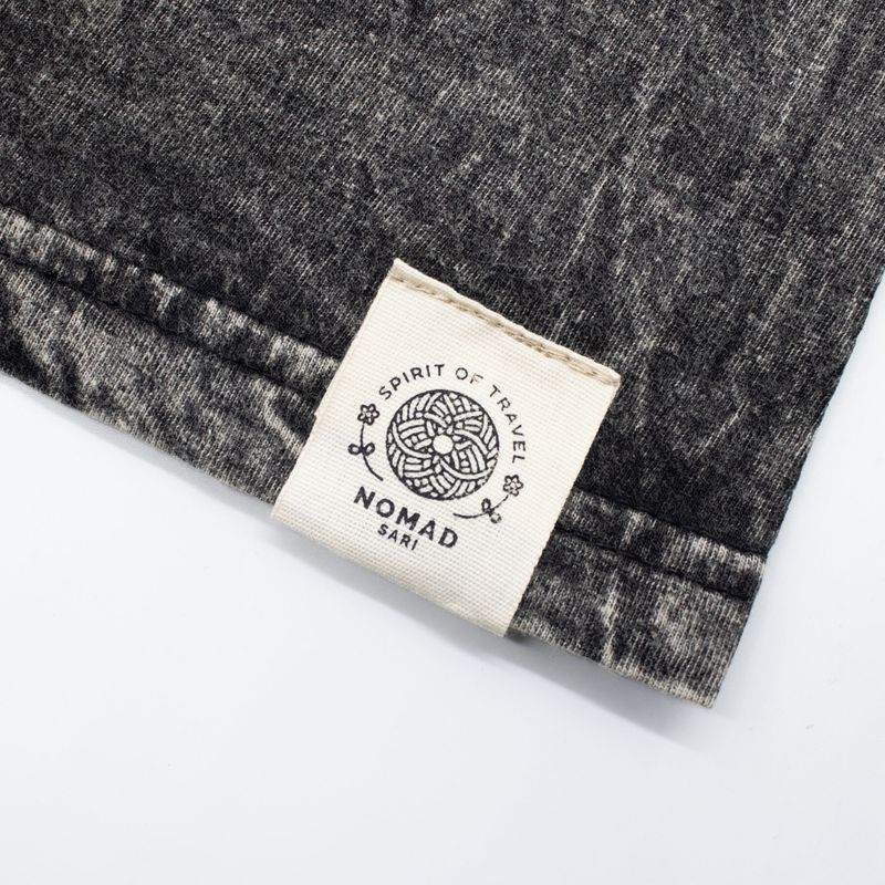 Nomad Sari Stonewashed Baumwoll-T-Shirt - Rebel - Anthrazit - Klein