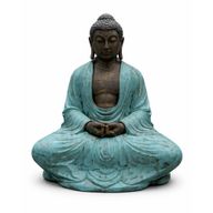 Großer thailändischer Buddha aus Türkis und Stein – 0,96 m