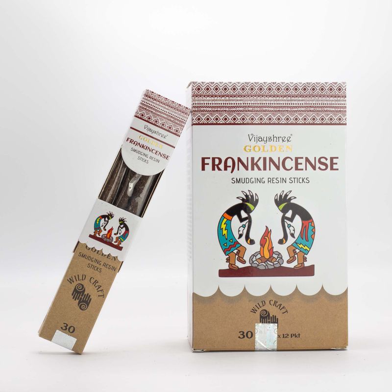 30 g Goldene Weihrauch-Räucherharzstäbchen (6 Stück)
