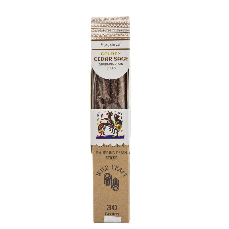 30 g Goldene Zedernsalbei-Räucherstäbchen aus Harz (6 Stück)