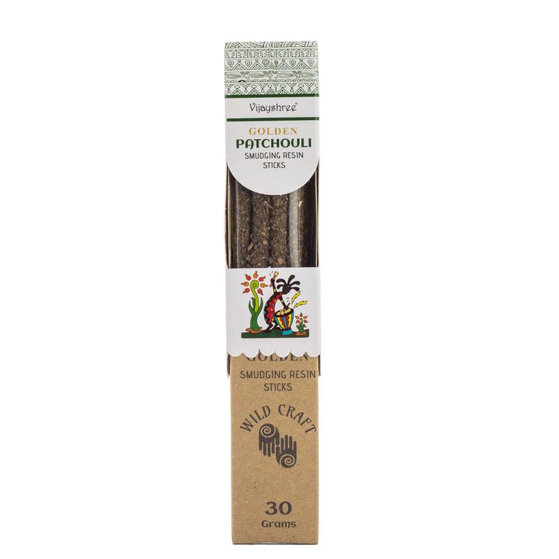 30 g Goldene Patchouli-Räucherstäbchen aus Harz (6 Stück)
