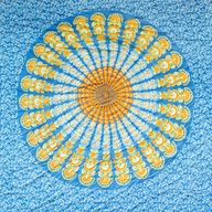 Mandela Sarong - Aquamarin & Orange