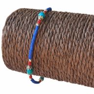 Nepalesisches Armband mit extra feinem Edelstein - Blauer Onyx