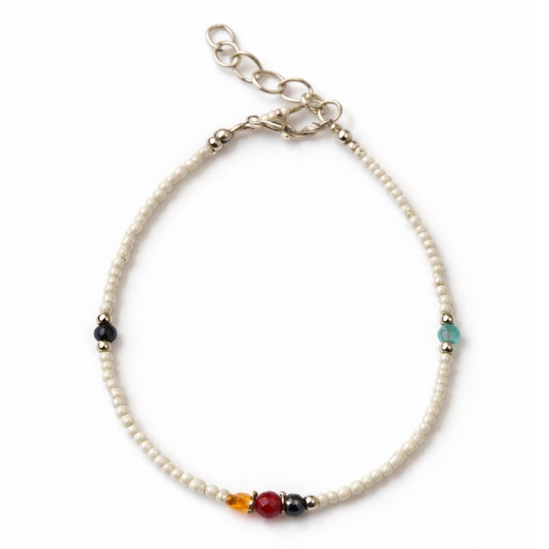 Nepalesisches Armband mit extrafeinen Edelsteinen – Perlen und geschliffene Perlen