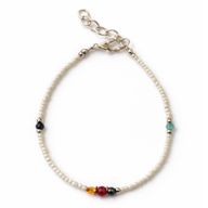 Nepalesisches Armband mit extrafeinen Edelsteinen – Perlen und geschliffene Perlen