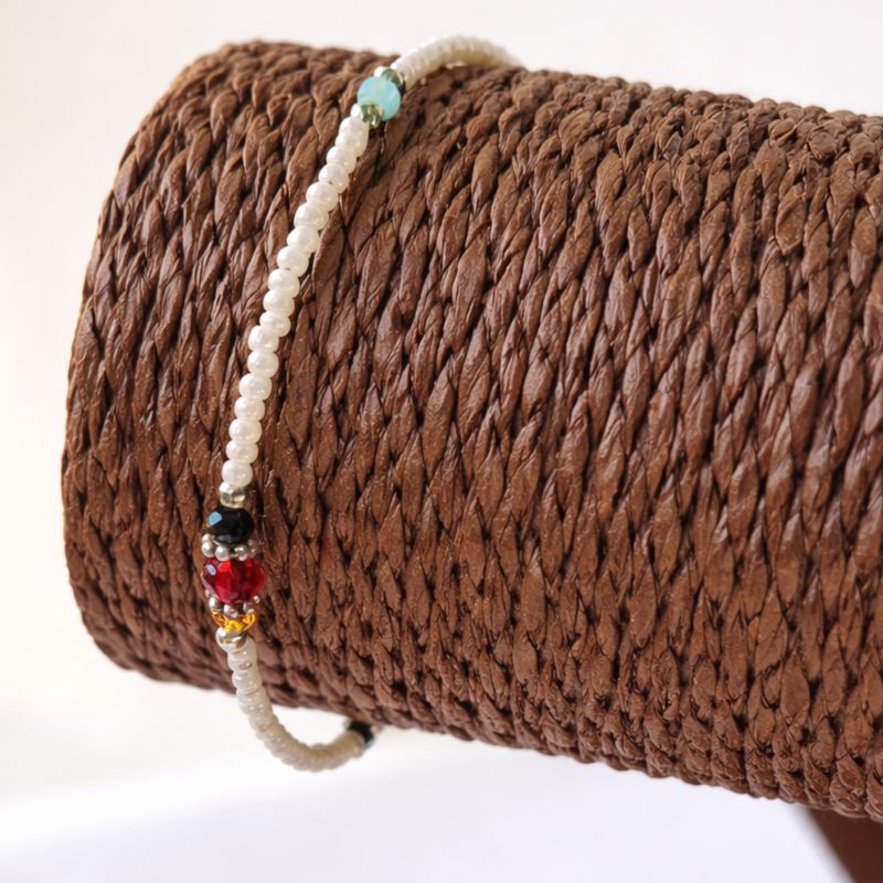 Nepalesisches Armband mit extrafeinen Edelsteinen – Perlen und geschliffene Perlen