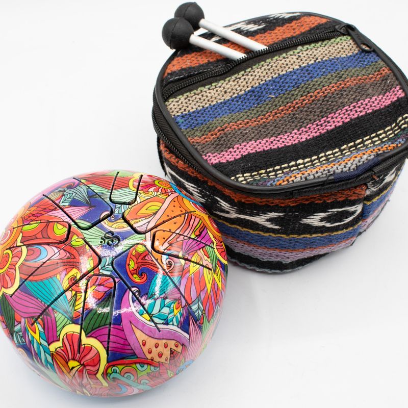 Kleine Happy Drum Psychedelisch - 13x9cm