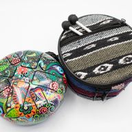 Low Med Happy Drum Mandala Blatt - 14x7cm