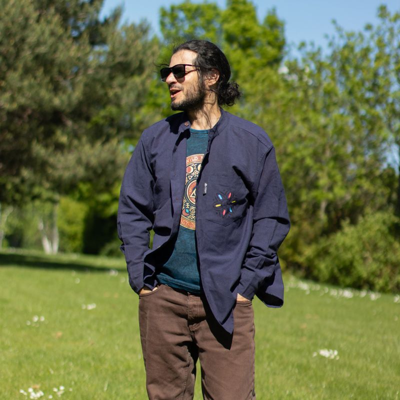 Nomad Sari Kathmandu Hemd - Indigo - Medium