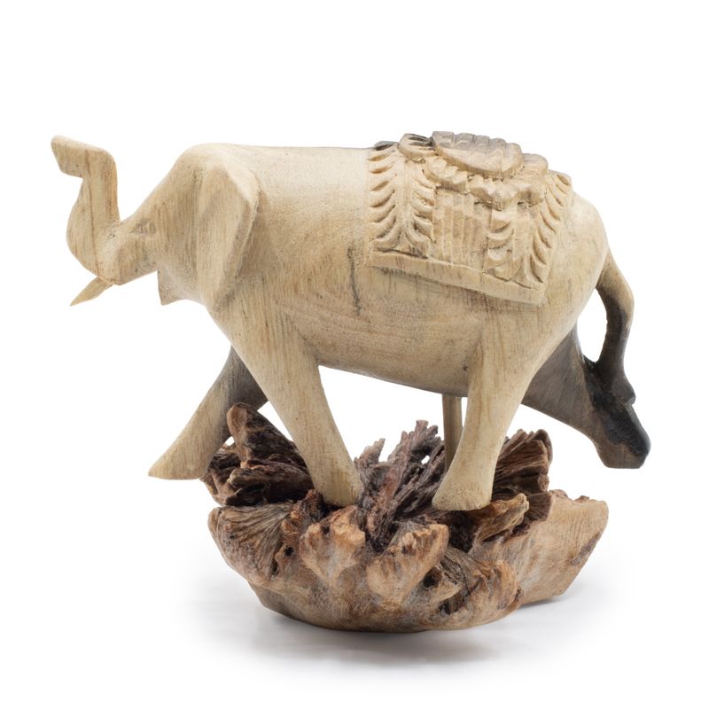 Handgefertigte Parasite-Holzkunst-Schnitzerei - Elefant läuft