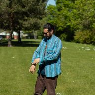 Nomad Sari Großvaterhemd - Türkis - Medium