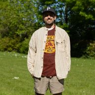 Nomad Sari steingewaschene Baumwoll-T-Shirt - Drachen-Mandala - Burgunderrot - Klein