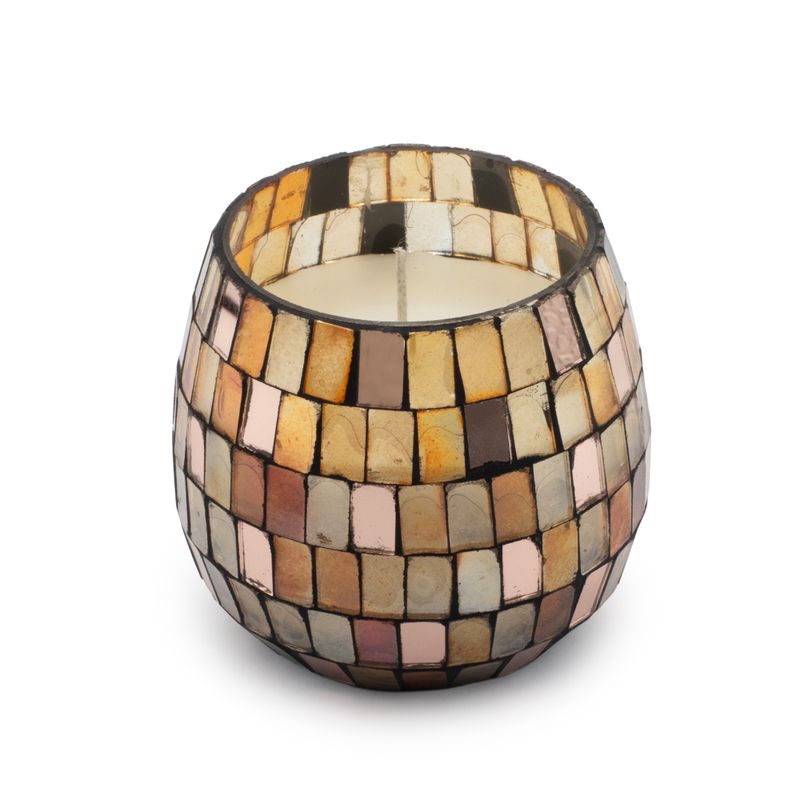 Bernstein-Mosaik - Kerzen in Gläsern - Klein