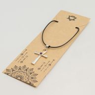 Indische Devotionalanhänger - Silberbeschichtet (45 cm Kordel) - Ankh-Symbol des ewigen Lebens