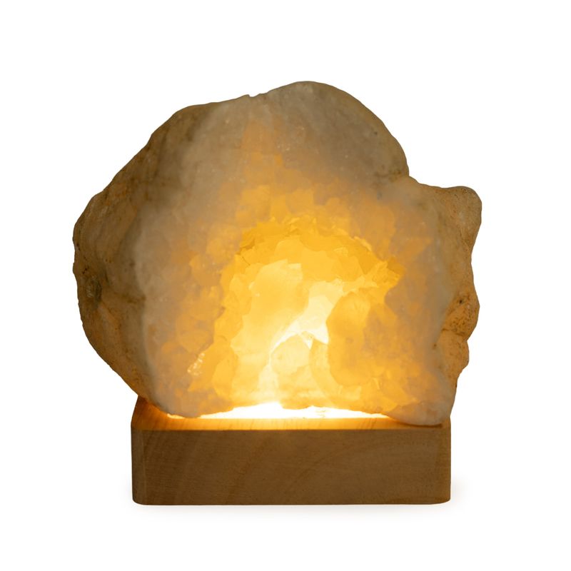 8 cm quadratischer LED-USB-Ständer aus Holz – Kalt-/Warm-/Tageslicht