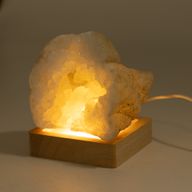 8 cm quadratischer LED-USB-Ständer aus Holz – Kalt-/Warm-/Tageslicht