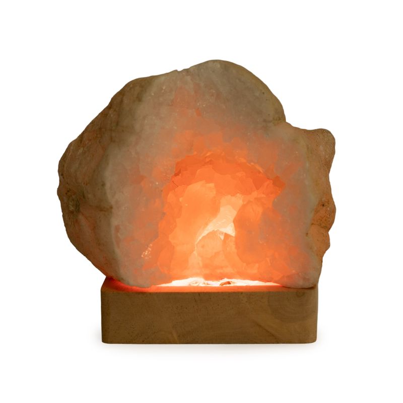 8 cm quadratischer USB-LED-Ständer aus Holz – Mehrfarbig