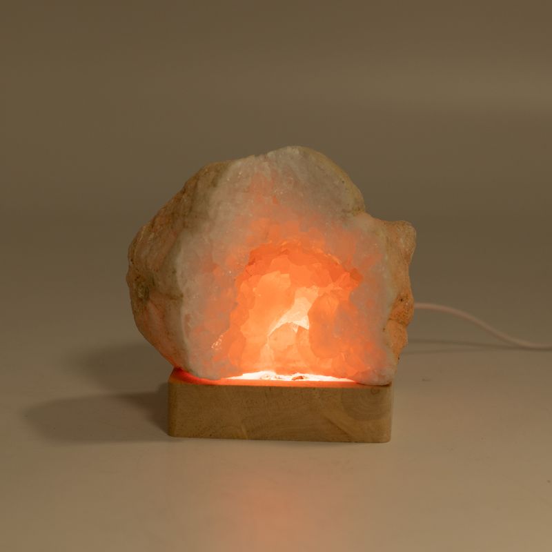 8 cm quadratischer USB-LED-Ständer aus Holz – Mehrfarbig