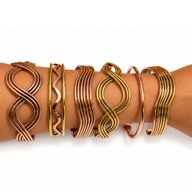 Kupfer-Elementar-Wellen-Armbänder (sortiert)