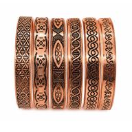 Armbänder aus massivem Kupfer Nomad Energy Collection Gravuren (verschiedene)