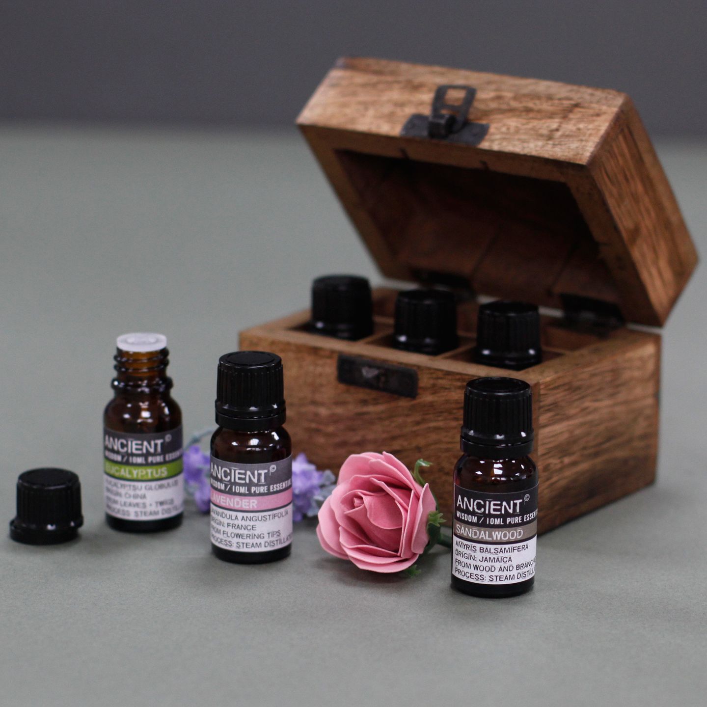 Mangoholz Aromatherapie Boxen
