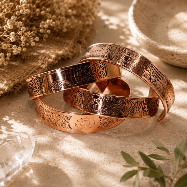Großhandel Kupferarmbänder und -Ringe mit Magneten