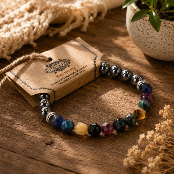 Facettierte Edelstein-Armbänder