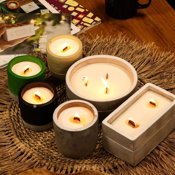 Sojawachskerzen mit Holzdocht