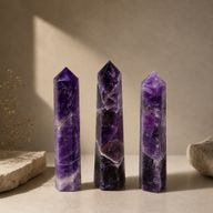 Edelstein-Sechsflächige Obelisk-Spitzen ca. 11 cm - Amethyst
