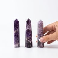Edelstein-Sechsflächige Obelisk-Spitzen ca. 11 cm - Amethyst