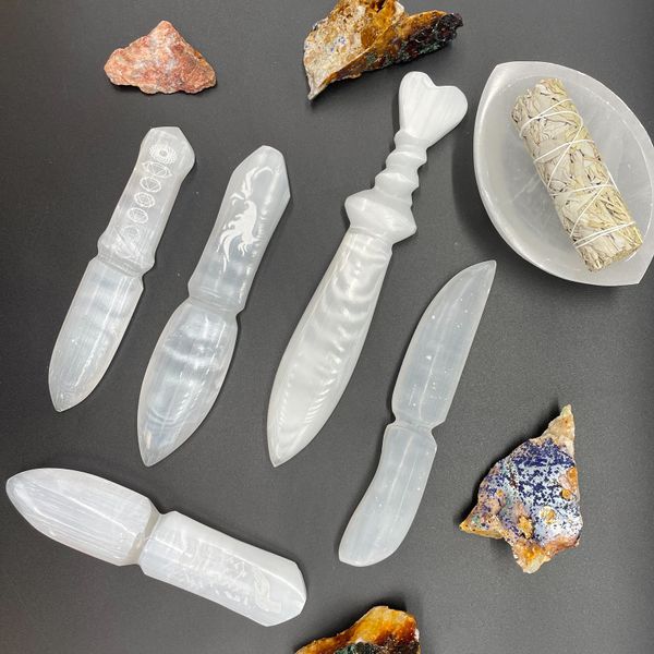 Selenit-Ritualmesser