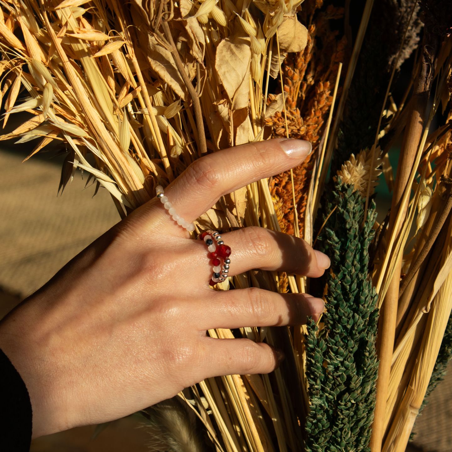 Nymphe – Naturinspirierte Edelstein-Ring-Sets