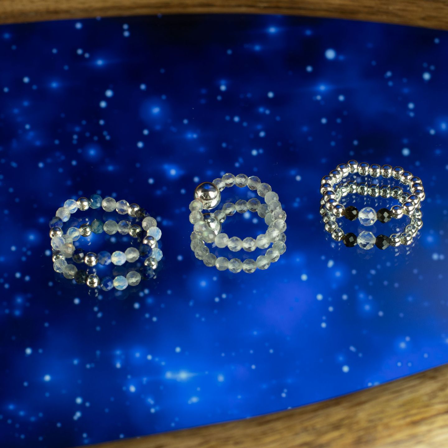 Nymphe – Naturinspirierte Edelstein-Ring-Sets