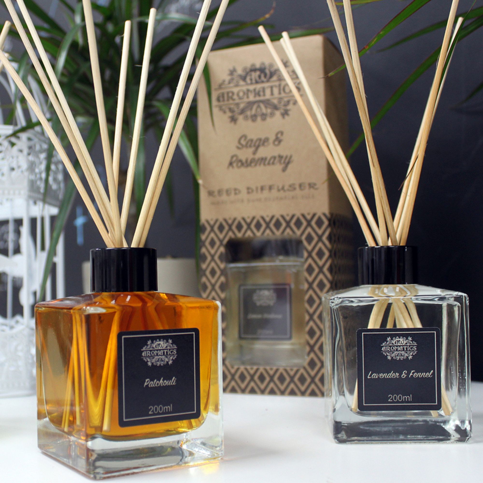 Aromatische Lufterfrischer mit Rattanstäben 200ml